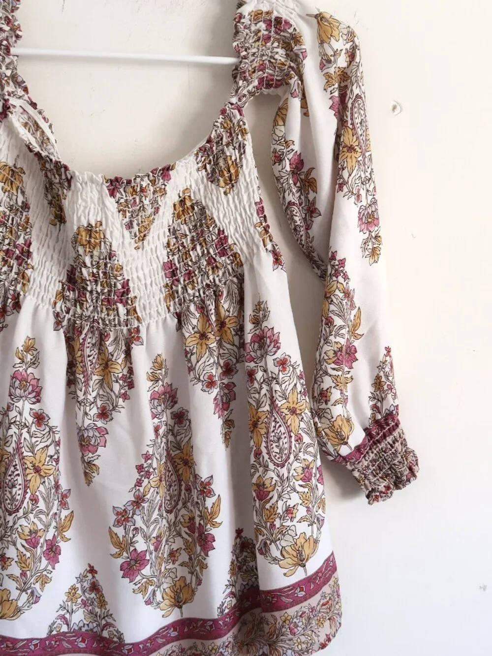 Show Me Your Mumu Shirred Top - Size Small